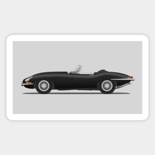 Jaguar E Type Roadster Black Magnet